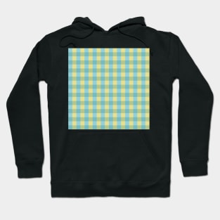 Vintage Plaid Blue and Lemon Hoodie